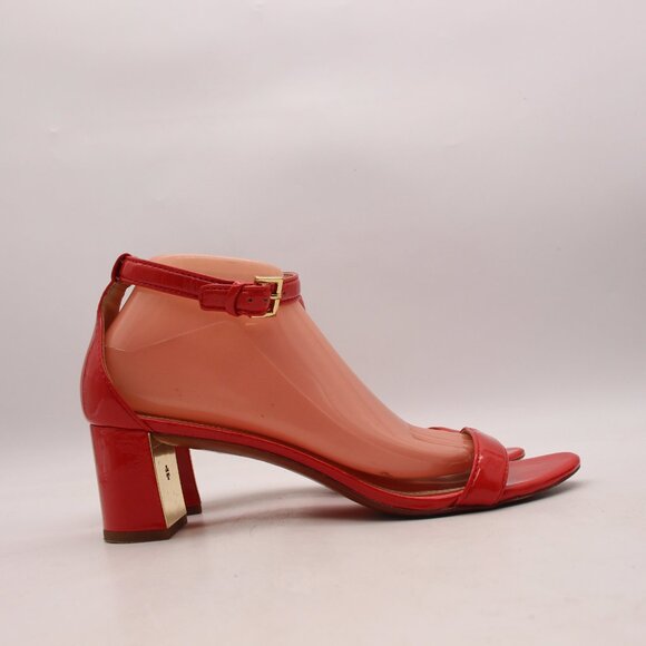 Tory Burch Cecile 55 Sandals Women's 11 M Red Orange Patent Leather Heel Shoes - Picture 1 of 11